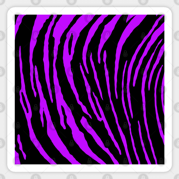 Purple Tiger Stripes Sticker by BlakCircleGirl